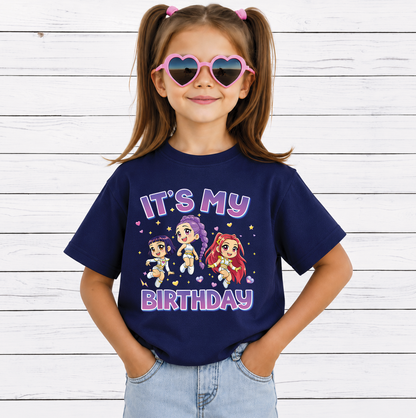 It's My Birthday PNG, Cute Kawaii Chibi Birthday Girls, Birthday Party Shirt Design, Printable PNG Digital Download