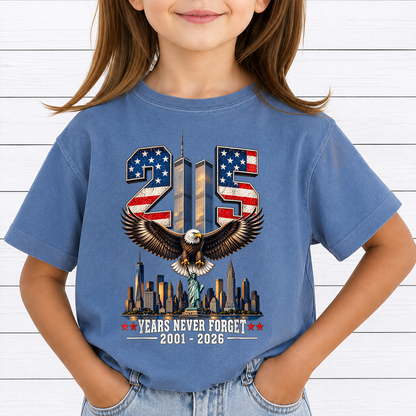 9 11 25th Anniversary PNG Bundle 18 Designs - Never Forget 2001 2026 Twin Towers Eagle Patriotic Memorial Day Digital File (4500x5000px, 300 DPI Transparent PNG)