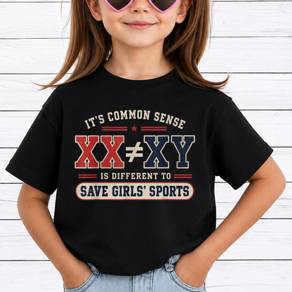 Save Girls Sports PNG Sublimation Design - XX NE XY Common Sense Athletic Varsity Typography Digital File (4500x5000px, 300 DPI Transparent PNG)