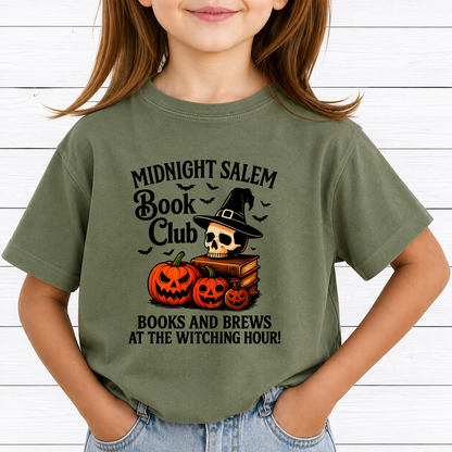 Spooky Bookworm PNG Sublimation Design - Dark Academia Witch Hat Skull Vintage Books Pumpkin Digital File (4500x5000px, 300 DPI Transparent PNG)