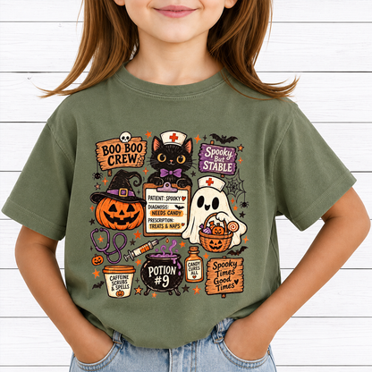Halloween Nurse Crew PNG, Spooky Medical Sublimation Shirt Design