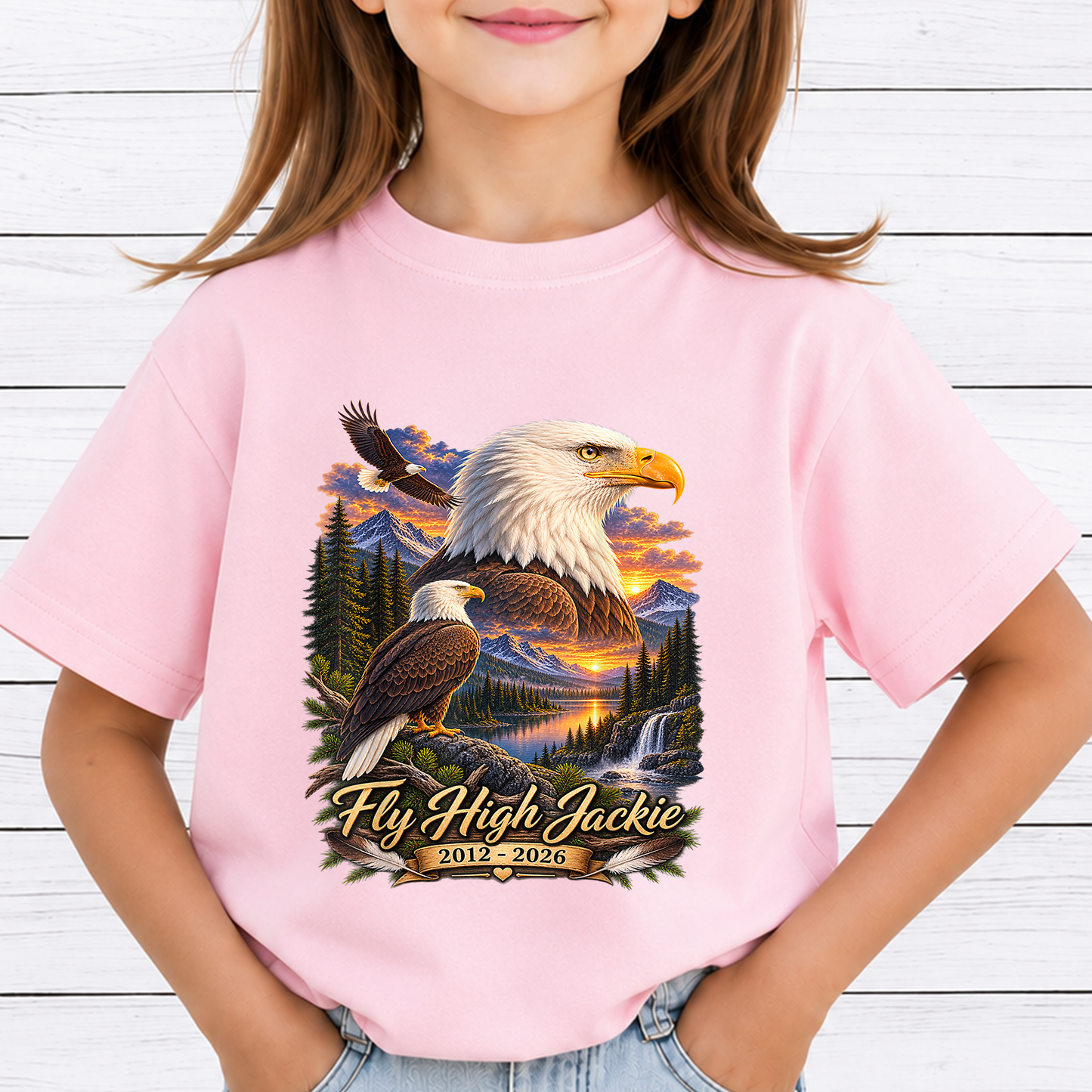 Jackie and Shadow Eagles PNG Bundle - 9 Fly High Free Jackie 2012-2026 Memorial Big Bear Lake Bald Eagle Sublimation Digital File (4500x5000px, 300 DPI Transparent PNG)