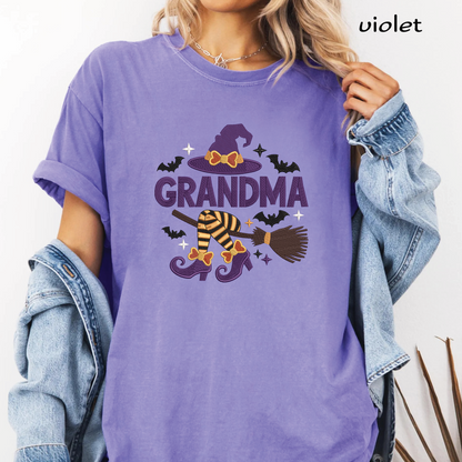 Halloween Grandma Witch Embroidery Design, Grandma Witch Hat & Boots Machine Embroidery File, Spooky Grandma, PES DST EXP JEF VP3 HUS XXX