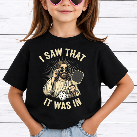Funny Jesus Pickleball PNG Sublimation Design - I Saw That It Was In Meme Christian Sports Player Digital File (4500x5000px, 300 DPI Transparent PNG)