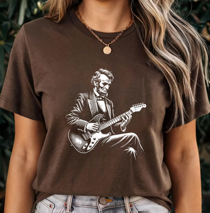 Abraham Lincoln Guitar PNG Bundle, Patriotic American Rocker Sublimation Designs, Vintage USA Guitar Shirt Digital Download