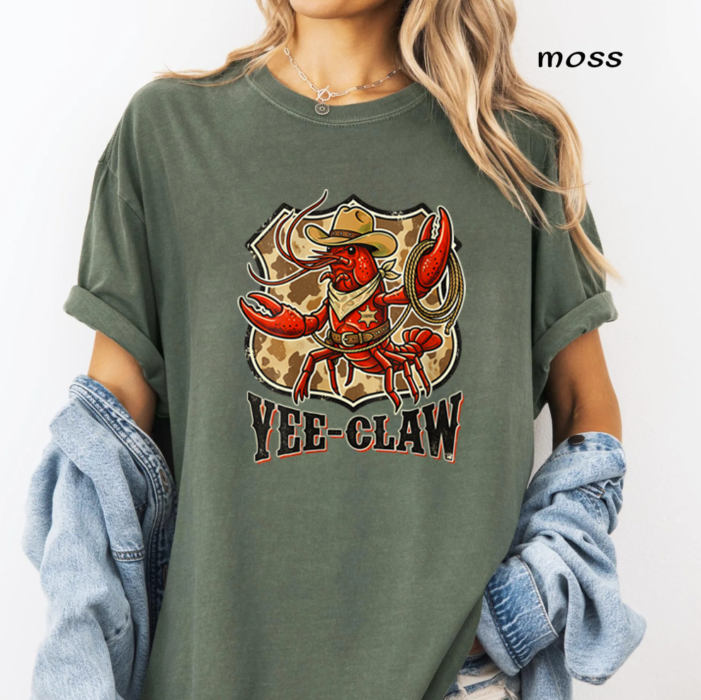 Yee Claw PNG Bundle, Cowboy Crawfish, Western Lobster, Southern Country Shirt Designs, Printable Digital Download
