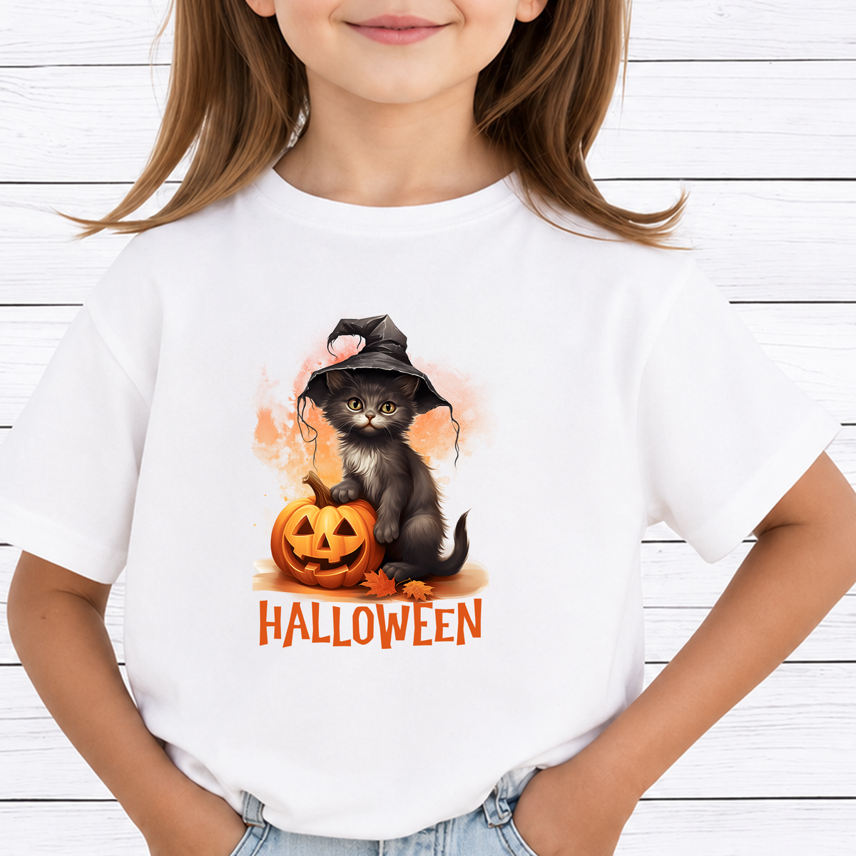 Cute Cat Halloween PNG Sublimation Design - Spooky Cat Mom Witch Kitten Pumpkin Digital File (4500x5000px, 300 DPI Transparent PNG)