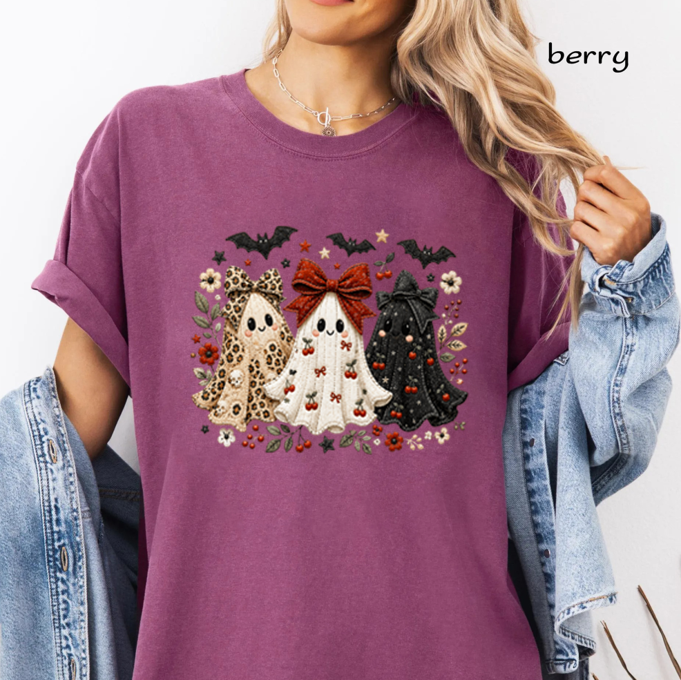 Halloween Ghost PNG Bundle, Cute Coquette Ghost, Leopard Print, Floral Ghost, Spooky Season Shirt Designs, Printable Digital Download