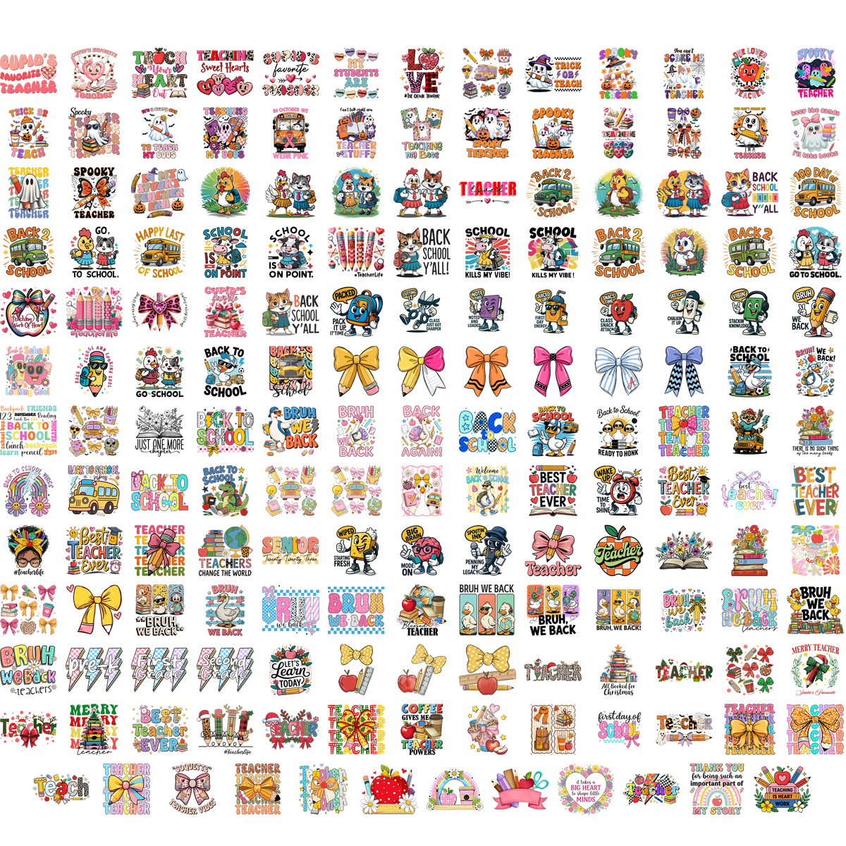 2300+ Back To School PNG Mega Bundle - Teacher & Student Sublimation Designs 300 DPI, Sale off 50%