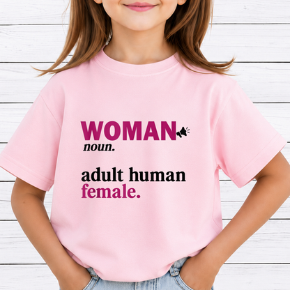 Woman Definition PNG Bundle, Adult Human Female PNG, Woman Noun Definition, Feminist Typography PNG, Pink Woman Sublimation Design