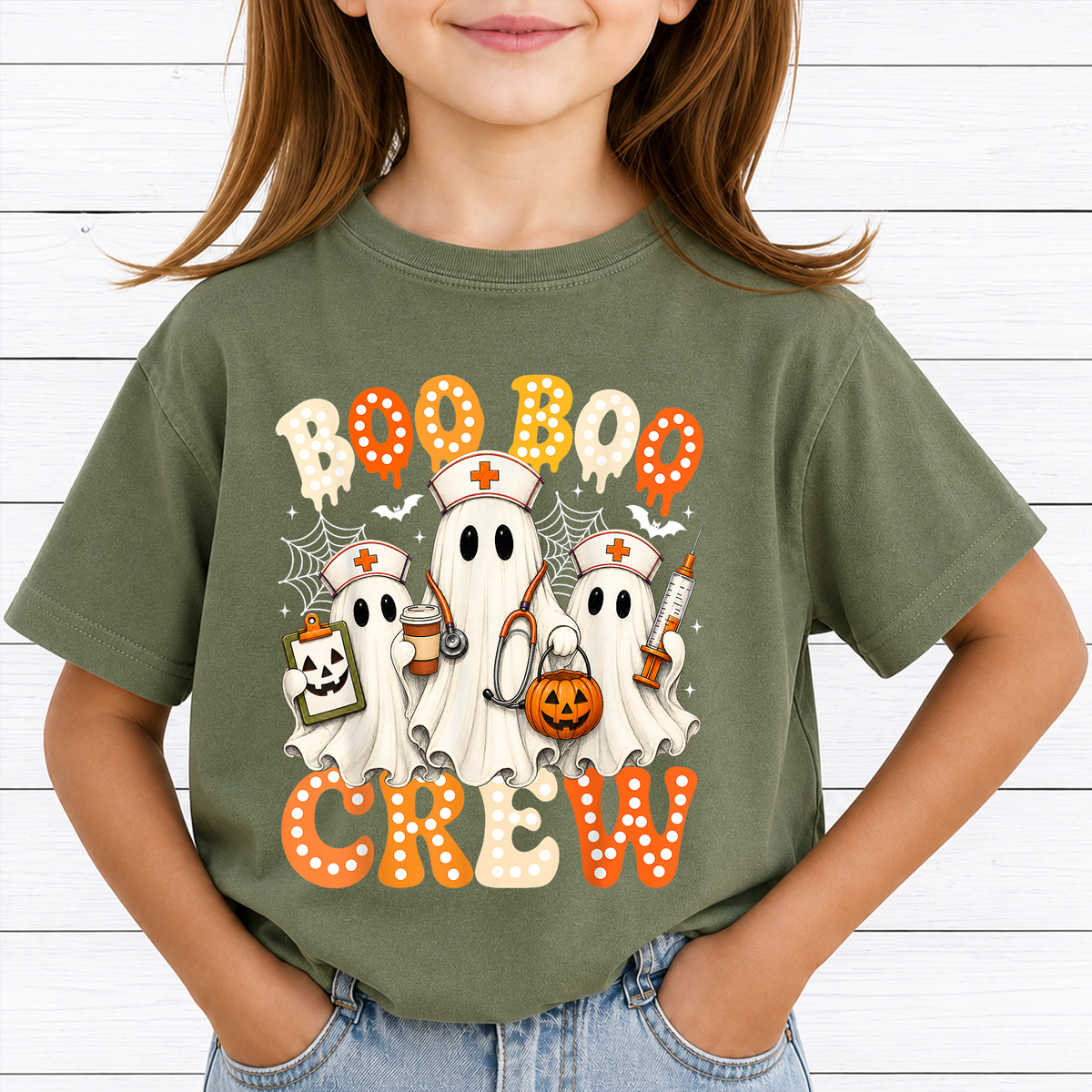 Halloween Nurse Crew PNG, Spooky Medical Sublimation Shirt Design