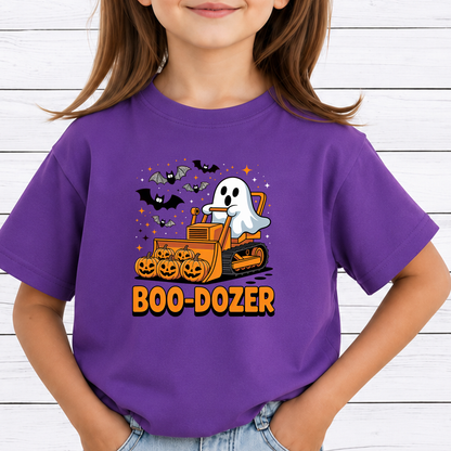 Boo Dozer PNG Sublimation Design - Cute Construction Ghost Bulldozer Pumpkin Halloween Digital File (4500x5000px, 300 DPI Transparent PNG)