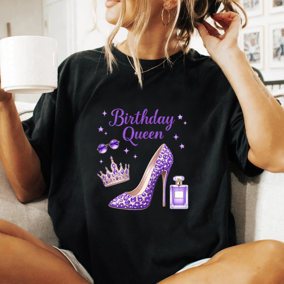 Birthday Queen PNG Bundle, Birthday Girl Shirt Design, Queen Birthday Sublimation PNG, Glam Birthday Party Digital Download