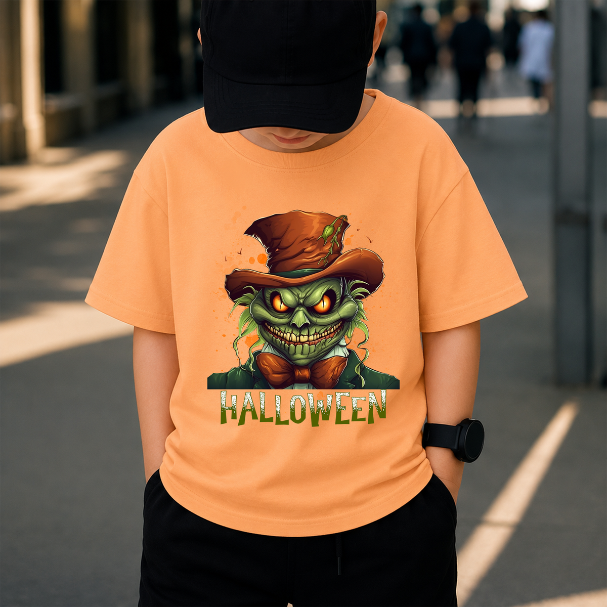 Scary Green Monster Halloween PNG Sublimation Design - Beetlejuice Style Horror Gentleman Digital File (4500x5000px, 300 DPI Transparent PNG)