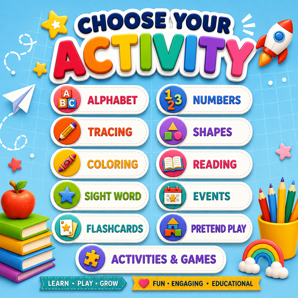 500,000+ Kids Educational Worksheets PDF Bundle - Alphabet, Math & Shapes - MRR & PLR Included