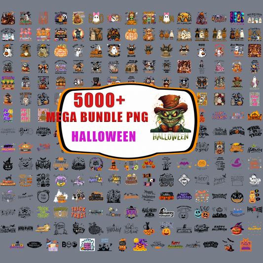 5000+ Halloween PNG Mega Bundle - Spooky Ghost & Pumpkin Sublimation Designs 300 DPI, Sale off 50%