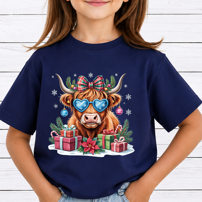 Highland Cow Christmas PNG Bundle, Cute Christmas Cow Clipart, Merry Moo-mas Sublimation Designs, Coquette Bow Baby Cow PNG, Holiday Farmhouse Sublimation, High Resolution 300 DPI Transparent PNG Digital Download