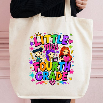 Fourth Grade Girl PNG | Cute Back to School Shirt Design | Colorful Student Sublimation Graphic | Instant Digital Download