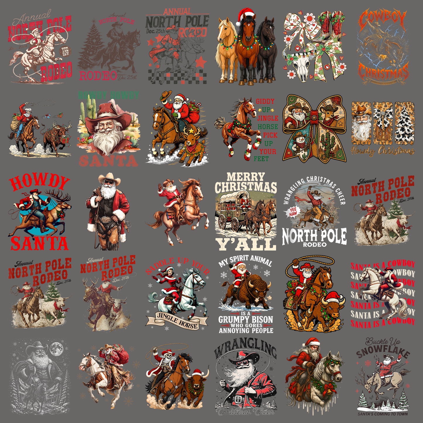 Western Christmas PNG, Retro Christmas PNG, Rockin Around the Christmas Tree, Howdy Christmas Shirt Png
