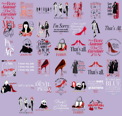 Fashion Quotes PNG Bundle, Chic Fashion Girl Sublimation Designs, Luxury Style Aesthetic Clipart, Trendy Digital Download