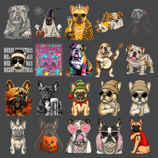 French Bulldog PNG, Bling Design, Everyday Designs, Boujee Png, Leopard Print Png, Animal Print Graphic, Cute Dog Png, Preppy Bulldogs