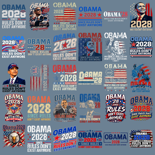 Obama 2028 png Bundle,Since Rules Don't Exist Anymore png,Political Satire png,Funny Election 2028 Design, Vintage Campaign Digital Download