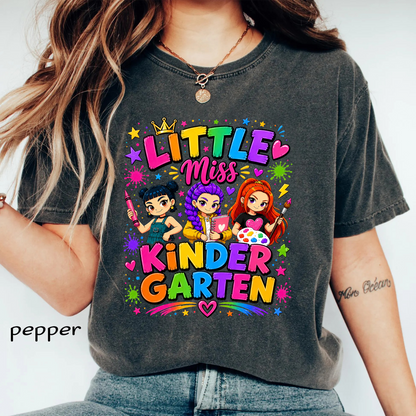 Kindergarten Girl PNG | Cute Back to School Shirt Design | Colorful Student Sublimation Graphic | Instant Digital Download