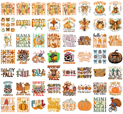 Fall Coquette PNG Bundle, Cozy Season, Pumpkin Patch, Hello Fall, Fall Vibes Shirt Designs, Printable Digital Download