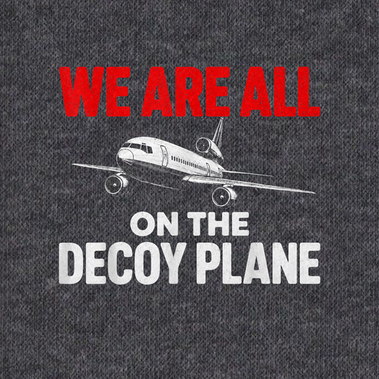 We Are All On The Decoy Plane PNG Sublimation Design - Vintage Airplane Pilot Flight Attendant Sarcastic Digital File (4500x5000px, 300 DPI Transparent PNG)