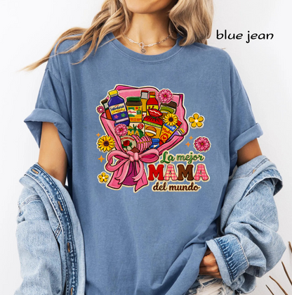 La Mejor Mamá del Mundo PNG, Best Mom in the World Spanish, Mexican Mom Gift, Floral Mother's Day Sublimation, Digital Download
