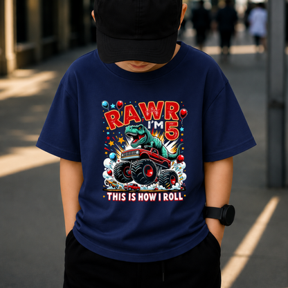 14 + Dinosaur Birthday PNG Bundle, Rawr Birthday Boy Shirt Designs, Kids Dino Party Sublimation Collection, Printable Digital Download
