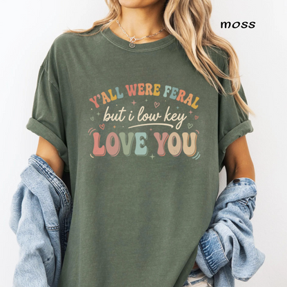 Y'all Were Feral But I Low Key Love You PNG Bundle, Funny Teacher PNG, Raccoon Classroom Designs, Back to School Sublimation, Digital Download