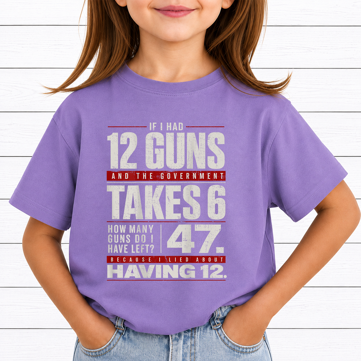If I Had 12 Guns PNG Sublimation Design - Funny 2nd Amendment Pro Gun Math Meme Vintage Digital File (4500x5000px, 300 DPI Transparent PNG)