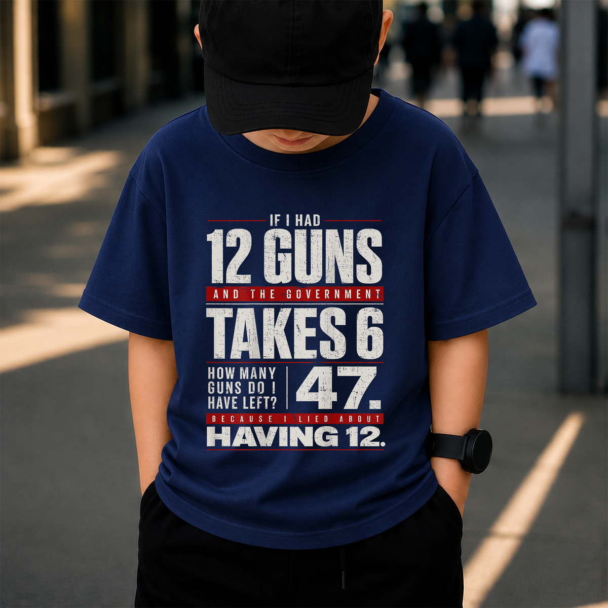 If I Had 12 Guns PNG Sublimation Design - Funny 2nd Amendment Pro Gun Math Meme Vintage Digital File (4500x5000px, 300 DPI Transparent PNG)
